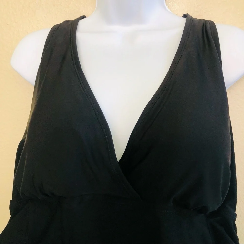 Beach Bump By Motherhood Maternity Black One Piece Swimsuit with Halter Neck 3X